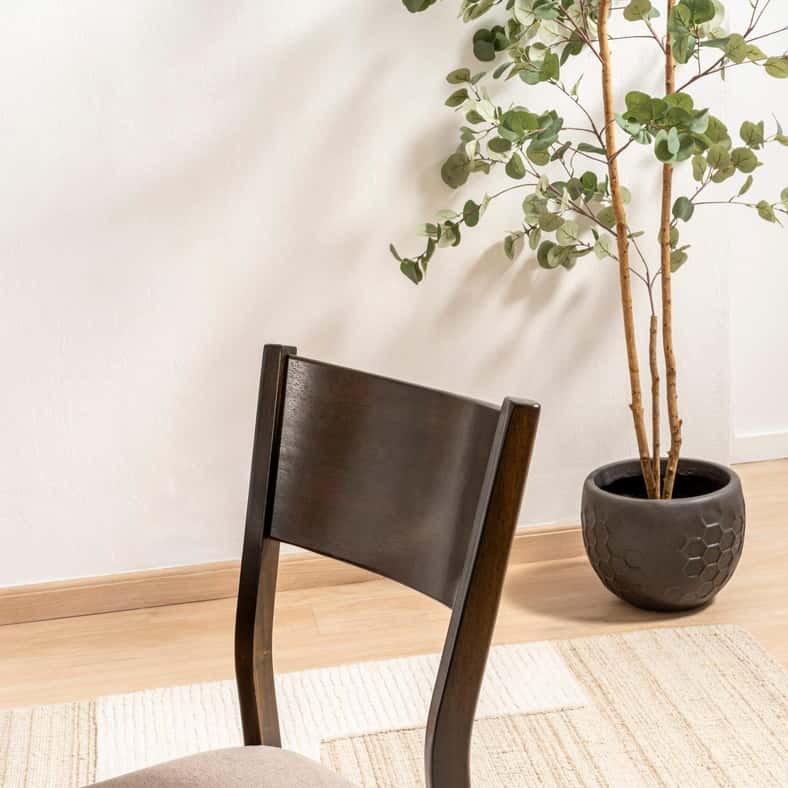 Pan Home LIAM DINING CHAIR - BEIGE DARK BROWN - Image 2