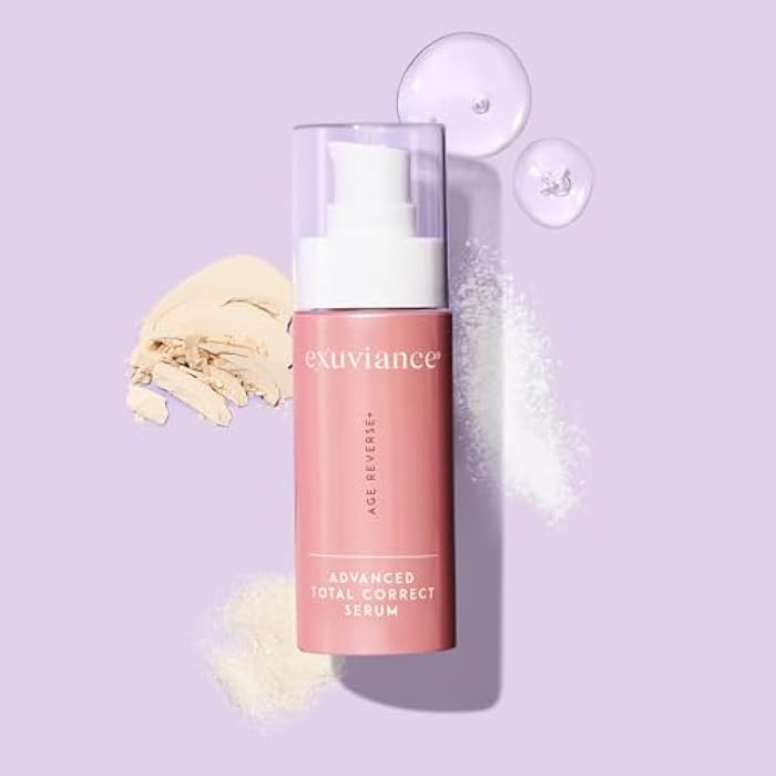 EXUVIANCE AGE REVERSE+ Advanced Total Correct Firming Antiaging Face Serum - For Fine Lines and Deep Wrinkles - Hydrates, Brightens & Evens Skin Tone with Peptides, Hyaluronic Acid and PHA, 1 Fl Oz - Image 3