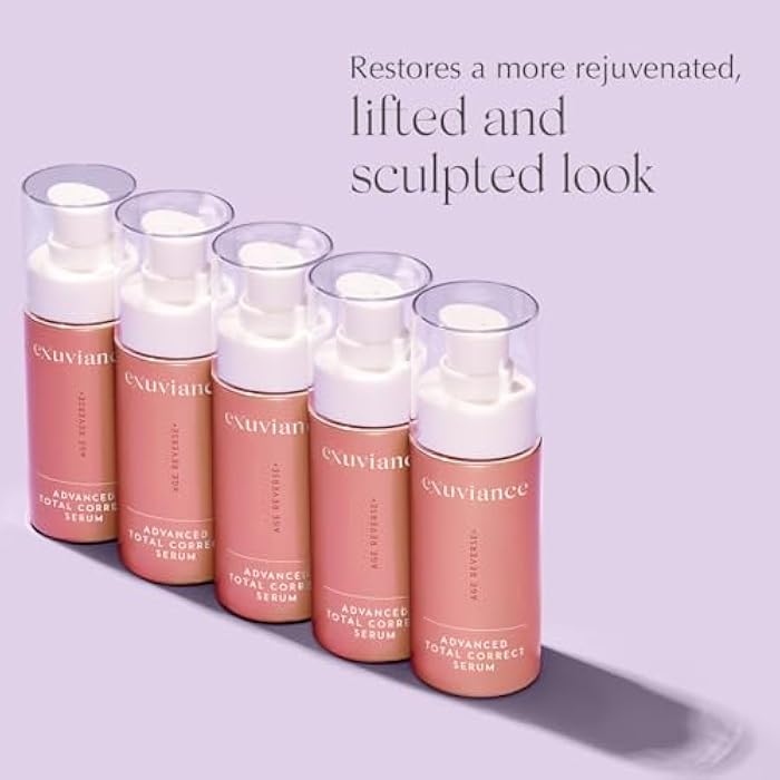 EXUVIANCE AGE REVERSE+ Advanced Total Correct Firming Antiaging Face Serum - For Fine Lines and Deep Wrinkles - Hydrates, Brightens & Evens Skin Tone with Peptides, Hyaluronic Acid and PHA, 1 Fl Oz - Image 2
