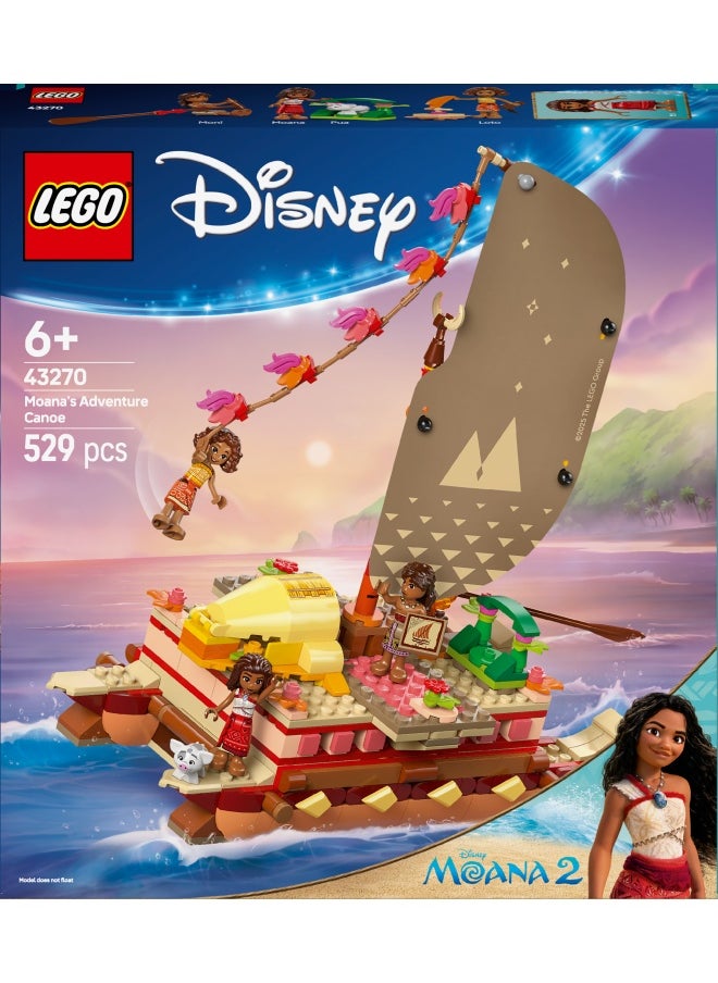 LEGO Disney Princess Moana'S Adventure Canoe 43270 (529) Pieces  - Image 2