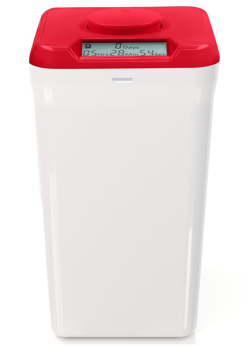 Kitchen Safe Time Locking Container Cell Phone Jail Medication Lock Box Break Bad Habits Quit Smoking Stop Snacking Gaming Addiction Family Time XL Red Lid 123 White Base