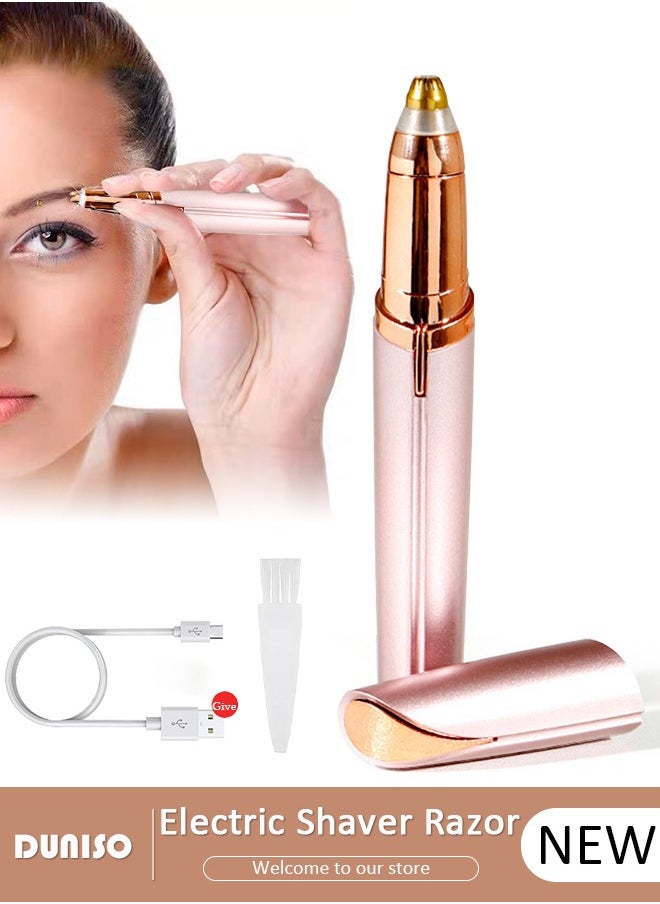 DUNISO USB Electric Hair Remover, Well Packing Facial Hair Remover for Women, Lady Gift, Women's Painless Hair Remover, Rechargeable Body Face Hair Shaver Razor for Nose, Lips, Armpit, Bikini  - Image 1