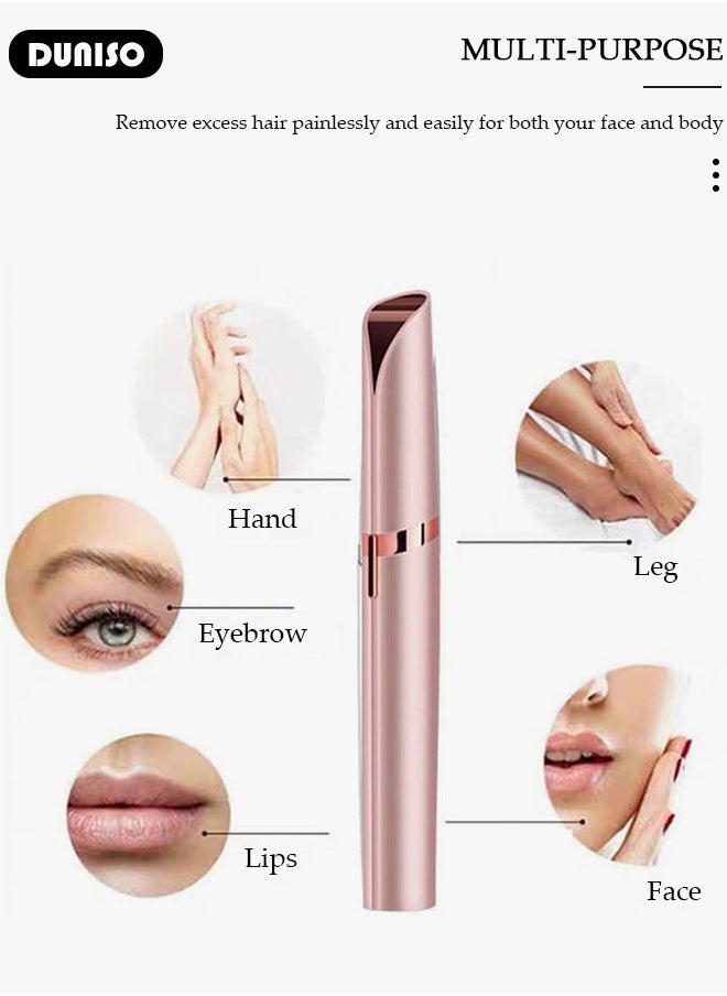 DUNISO USB Electric Hair Remover, Well Packing Facial Hair Remover for Women, Lady Gift, Women's Painless Hair Remover, Rechargeable Body Face Hair Shaver Razor for Nose, Lips, Armpit, Bikini  - Image 3