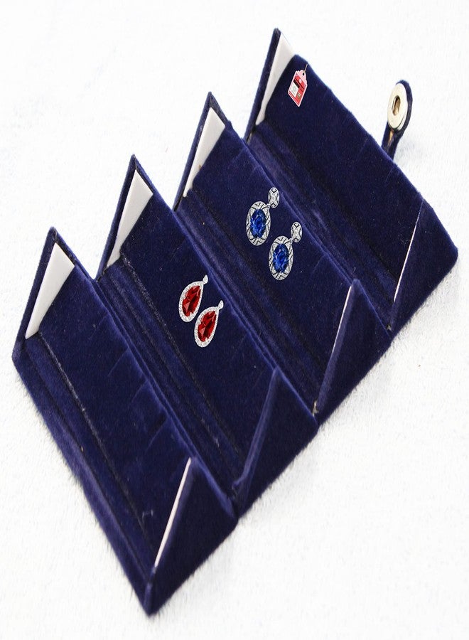 LUCES Combo Maroon 2 Bangle Chain Necklace Jewelry Pouch with Blue Ring Earring Box Satin Wardrobe Organizer Jewellery Vanity Box - Image 5