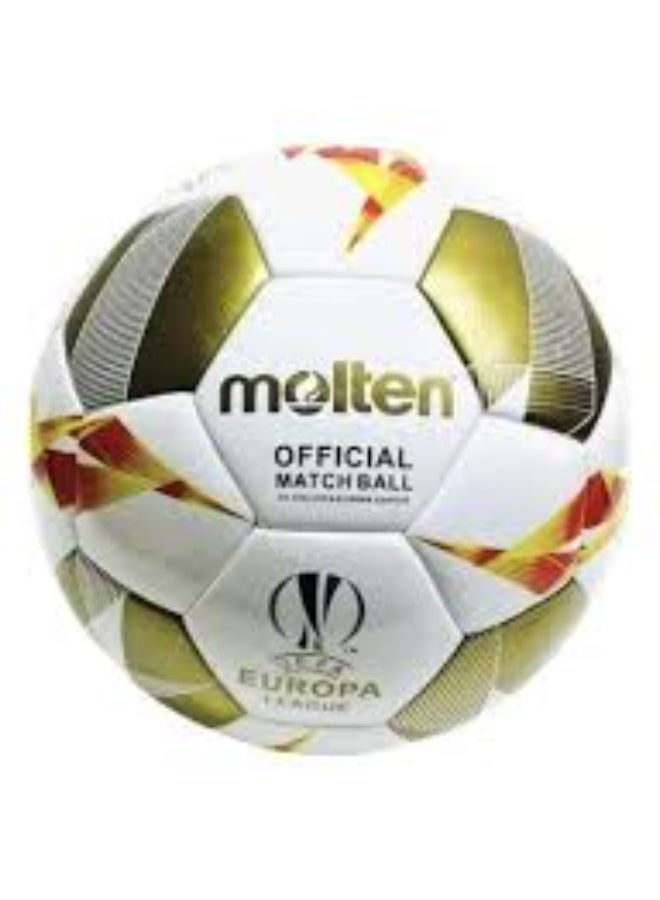Molten UEFA Europa League Football - Size 5 Gold White