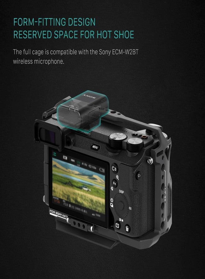 Tilta Full Camera Cage Compatible with Sony a6700 with Arca Baseplate and HDMI Cable Clamp - Titanium Gray TA-T54-FCC-TG - Image 5