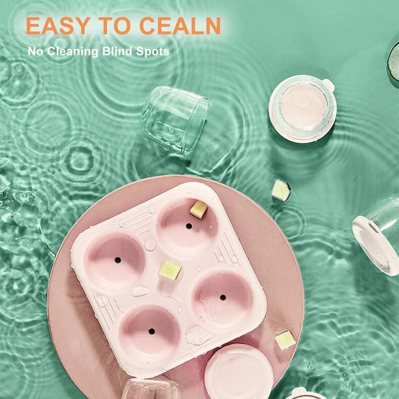 Zikra حاويات طعام الأطفال، 2.6 أونصة 75 مل مجموعة من 4 برطمانات زجاجية لطعام الأطفال، حاويات تخزين طعام صغيرة مع أغطية وصينية قابلة للتكديس، خالية من BPA، مانعة للتسرب ومحكمة الإغلاق وقابلة لإعادة الاستخدام لحاويات هريس الأطفال - Image 5