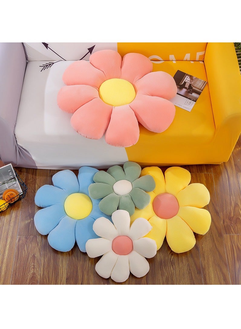 FASHION HOME وسادة رمي على شكل زهرة الأقحوان، وسادة أرضية لديكور غرفة النوم والأريكة والكرسي - Image 3
