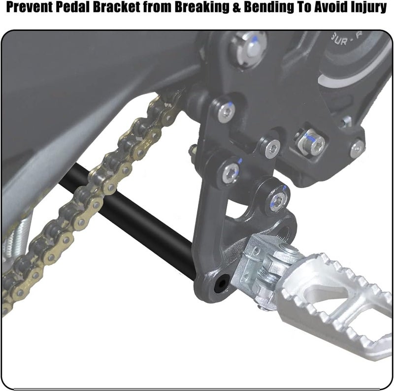 URLWALL CNC Billet Aluminum Foot Peg Support Brace for Sur-Ron X/S (Black) - Image 3