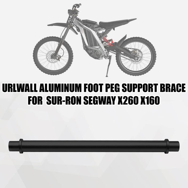 URLWALL CNC Billet Aluminum Foot Peg Support Brace for Sur-Ron X/S (Black) - Image 2