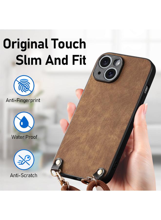 اس-توب جراب هاتف iPhone 11 مصنوع من الجلد العتيق مع غطاء خلفي من البولي كربونات مع حزام كروس بودي - Image 5