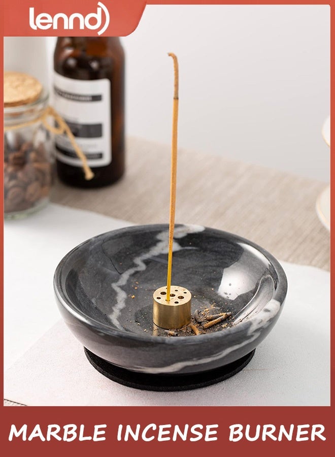 LENND Natural Marble Incense Burner, Handmade Incense Stick Incense Burner Reflux Burner, Ideal for use in Meditation, Incense Smokers and Decoration. - Image 2
