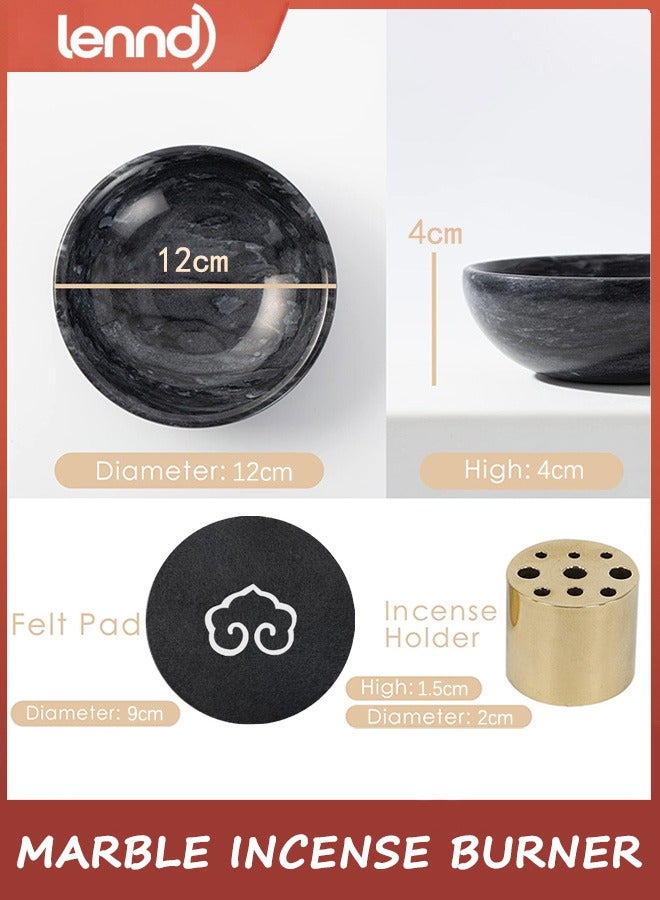 LENND Natural Marble Incense Burner, Handmade Incense Stick Incense Burner Reflux Burner, Ideal for use in Meditation, Incense Smokers and Decoration. - Image 3
