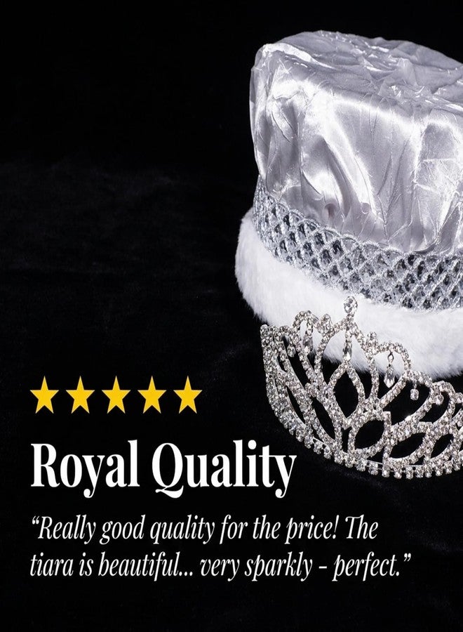 Anderson's Royal Grandeur Set - Silver Metallic King Crown and Mirabella Queen Tiara for Prom, Homecoming, School Dance, Costume, Party, Pageant, Event - Image 4