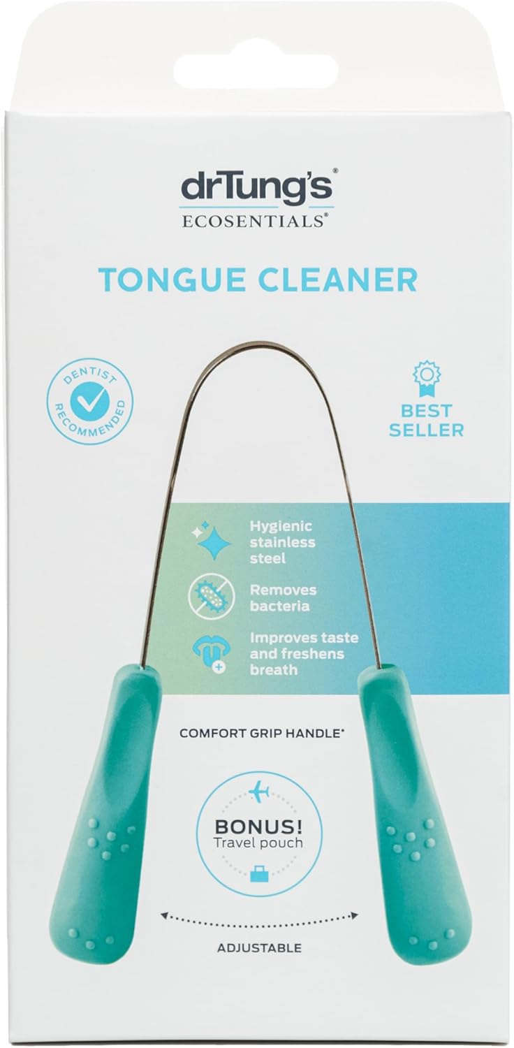 drTung's Stainless Steel Tongue Cleaner Colours May Vary - Image 1