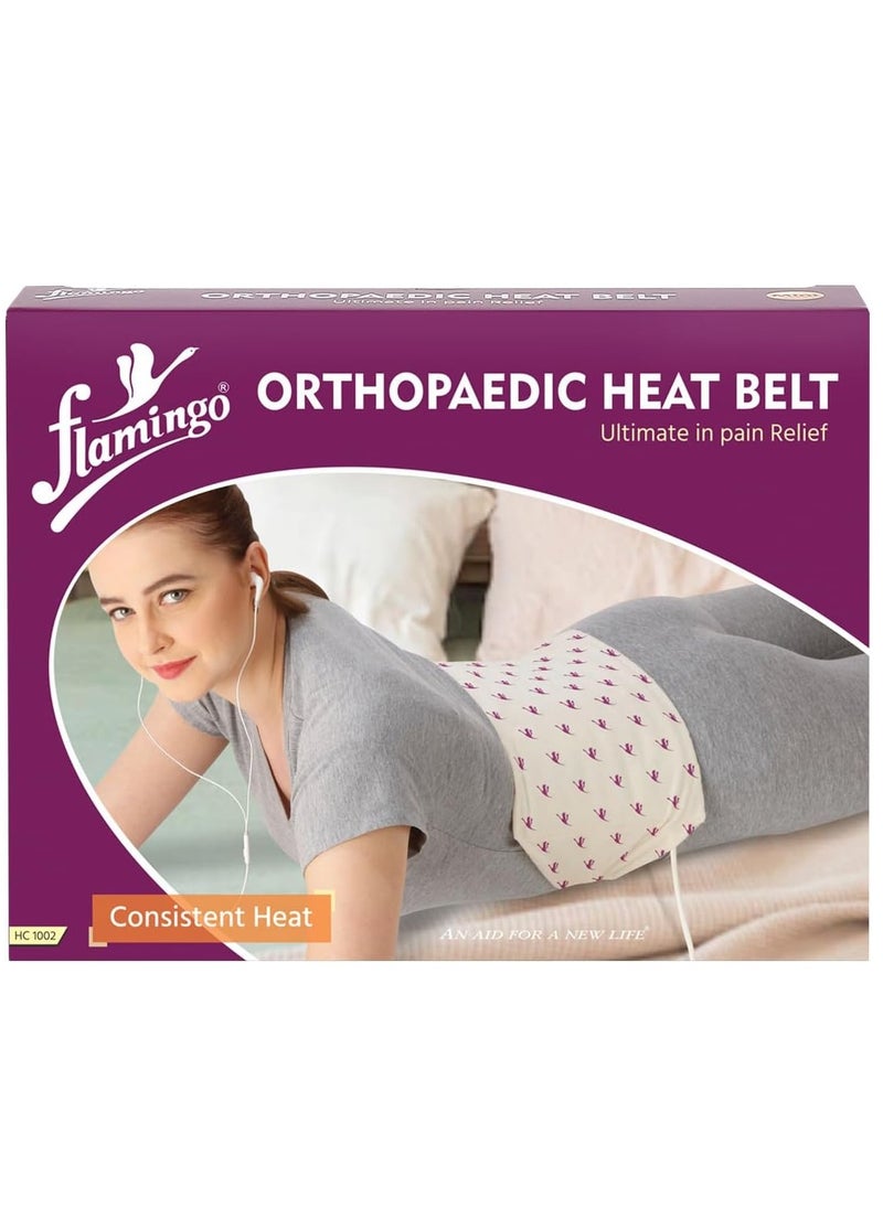FLAMINGO Orthopaedic Electric Heating Pad | Pain Relief Heating Belt with Temperature Controller for Lower Back, Knee, Shoulder, Cramps, and Neck | Back Pain Relief  - Image 1