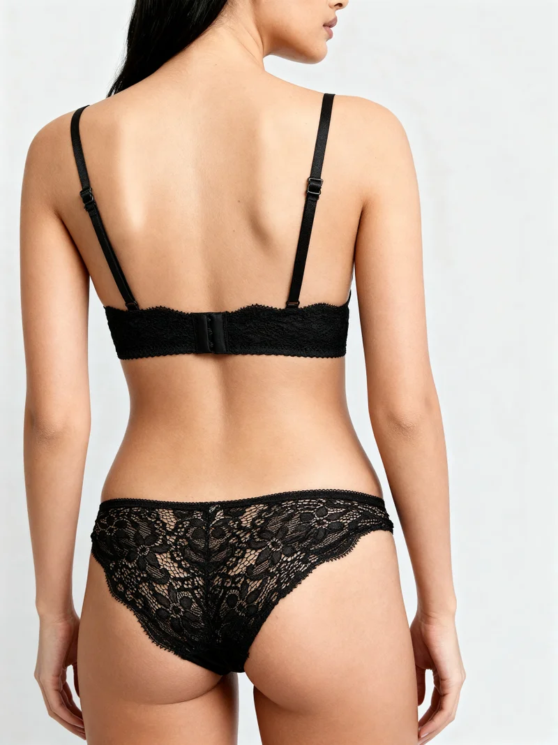 ليس اند مي  Sexy Lace Lingerie Set for Women – Designer Bra & Matching Panty | Romantic Intimates Wear