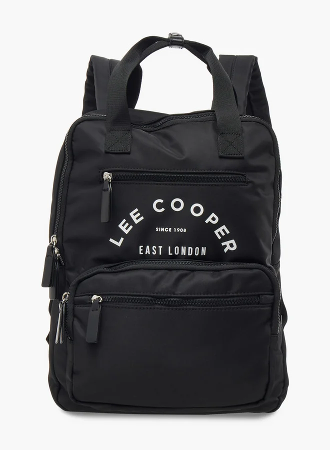 لي كوبر Logo Print School Backpack with Pencil Case and Drawstring Pouch