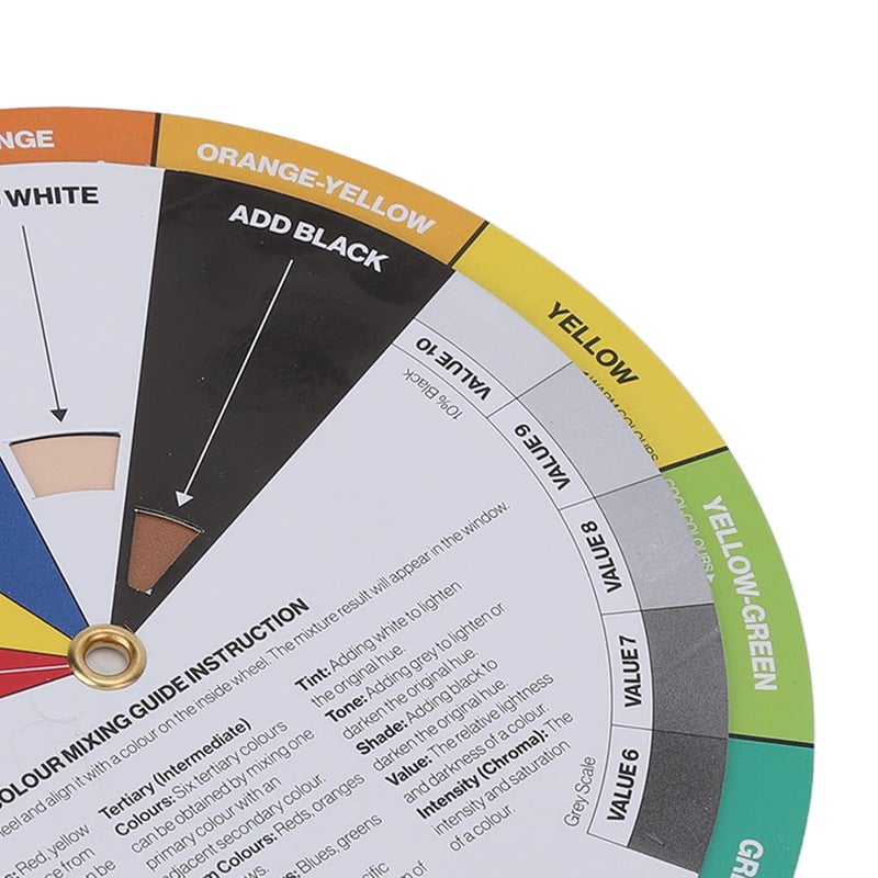 woobles 13cm Color Wheel Color Mixer Wheel Color Mixing Mixing Guide Pigment Paper Mixing Color Wheel Creative Color Chart for Painting Design - Image 5