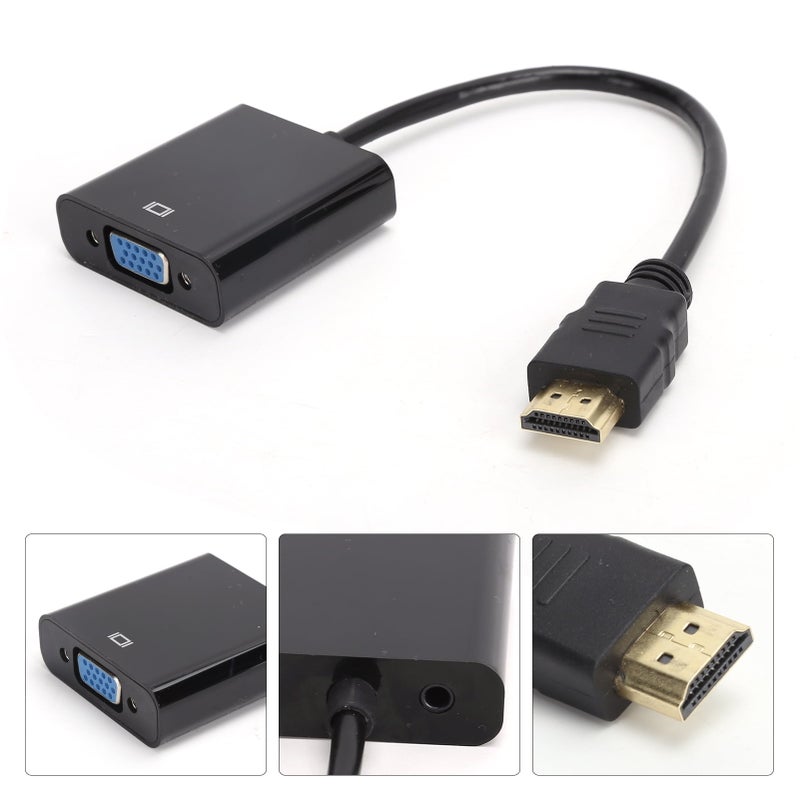 كابل محول من واجهة الوسائط المتعددة عالية الدقة (HDMI) إلى VGA مع صوت 3.5 ملليمتر - Image 3