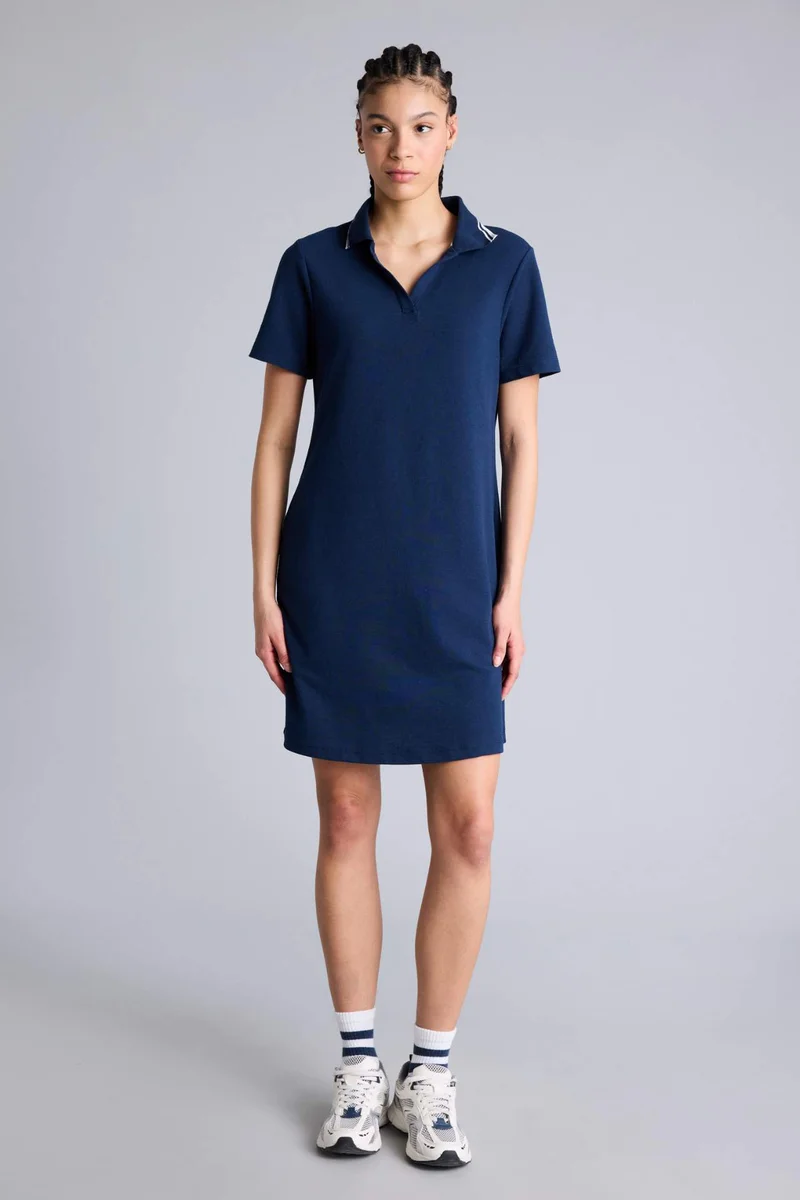 ديفاكتو Standard Fit Pique Dress