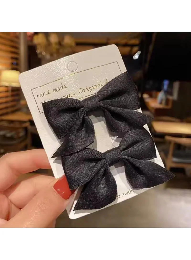 Lion Llama Satin Bow Hair Clip Set | Elegant Satin Hair Accessories for Women & Girls | Stylish and Lightweight Hair Barrettes for All Hairstyles