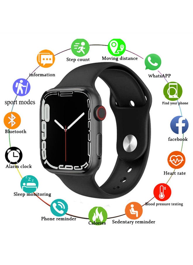 Generic - smart watch Series 7 with full screen and high accuracy with silicone bracelet and supports the Arabic language - Image 1