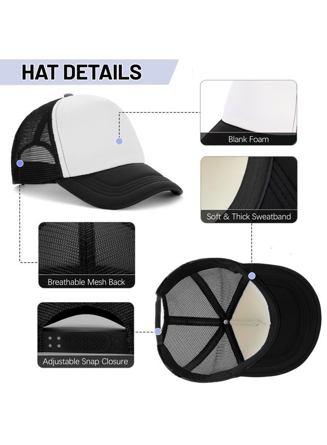 Ultrafun 10 Pack Trucker Hat Mesh Sublimation Blank Hats Adjustable Baseball Caps Hats for Men Women, Multicolor, One size - Image 3