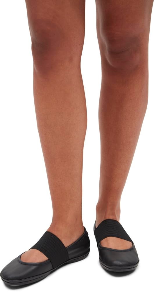 Camper Right Leather Ballerina Flats for Women - Ultra-Comfortable Women’s Shoes with Soft EVA Footbeds and Flexible Rubber Outsoles, Black 242-38 EU / 7.5 US - Image 2