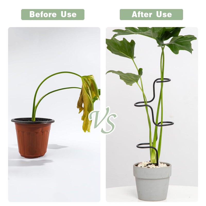 GOOOXIM 3PCS Indoor Plant Support Stakes - Sturdy Metal Trellis for Garden Flowers & Monstera, Durable & Easy to Use, Perfect for Small to Medium Indoor Plants, Ideal Gift for Plant Lovers! - Image 3