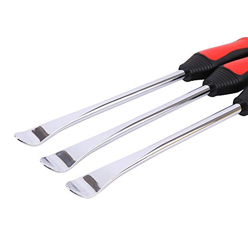Asooll 11.5" Tire Spoon Dirt Bike Tire Changing Spoons Tool Lever Steel Spoons Kit for Motorcycle ATV Lawn Mower | with 1 Portable Bag + 3 Tire Spoons+ 6 Rim Protectors + 6 Valve Cores + 1 Valve - Image 4