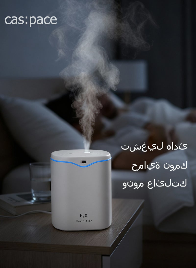 كاس: السرعة cas:pace مرطب ذكي بالموجات فوق الصوتية 2 لتر | عمر البطارية 12 ساعة | تشغيل صامت | وظيفة العلاج بالروائح العطرية | إيقاف التشغيل التلقائي | مناسب لغرفة النوم/غرفة المعيشة/المكتب - Image 2