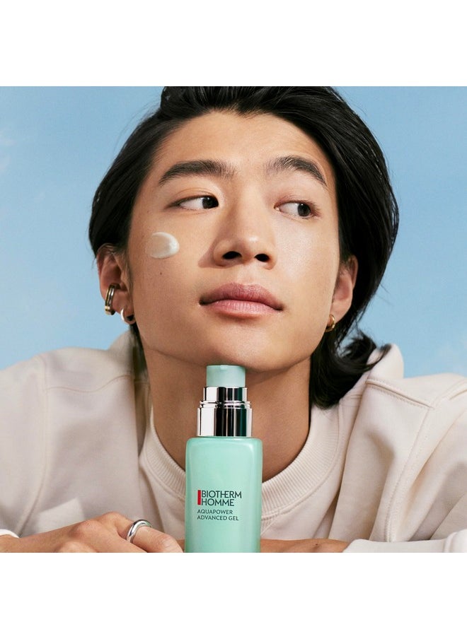 BIOTHERM Aquapower Advanced Gel, Men's Gel Face Moisturizer That Hydrates And Strengthens Skin, Fresh And Fast-Absorbing Water-Gel Formula  - Image 4
