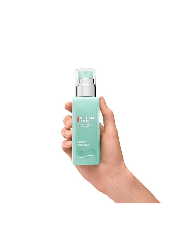 BIOTHERM Aquapower Advanced Gel, Men's Gel Face Moisturizer That Hydrates And Strengthens Skin, Fresh And Fast-Absorbing Water-Gel Formula  - Image 3