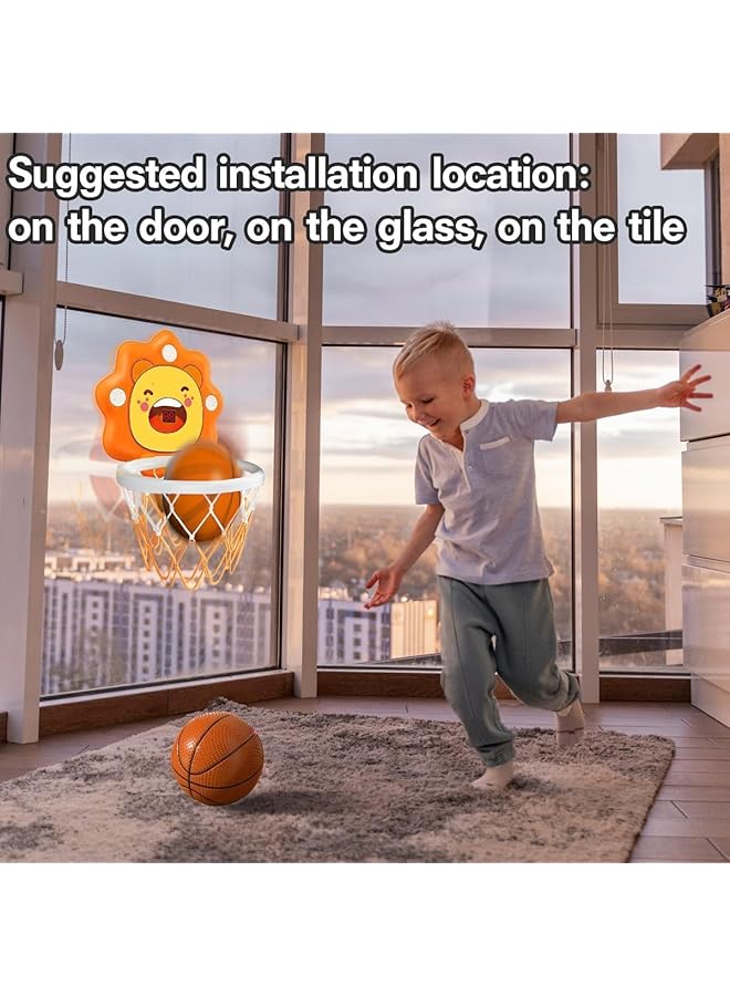 يو-هومي طوق كرة سلة صغير داخلي للأطفال الصغار والأولاد من سن 1 إلى 5 سنوات، طوق كرة سلة قابل لتعديل الارتفاع لغرفة النوم للأطفال للأولاد والبنات، هدايا عيد الميلاد، لعبة للأولاد من سن 4 إلى 6 سنوات (كبير/مسجل) - Image 3