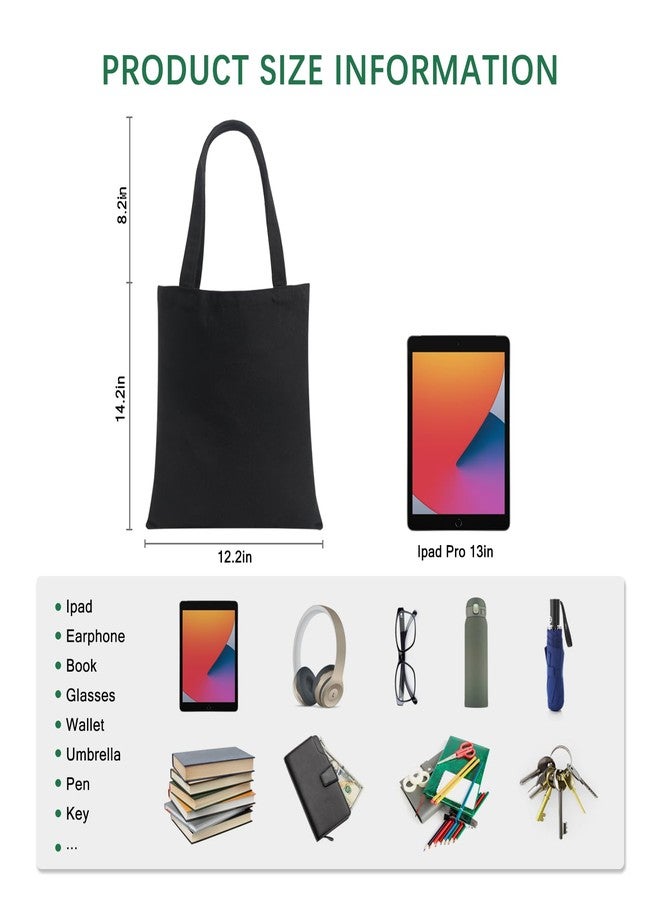 OKBA 10 Pcs Canvas Tote Bags,Reusable Grocery Shopping Blank Tote Bag with Handles and Sustainable Eco Friendly,Suitable for DIY, Advertising, Promotion, Gift, Activity - Image 2