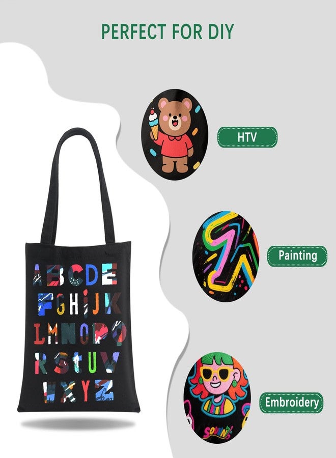 OKBA 10 Pcs Canvas Tote Bags,Reusable Grocery Shopping Blank Tote Bag with Handles and Sustainable Eco Friendly,Suitable for DIY, Advertising, Promotion, Gift, Activity - Image 5