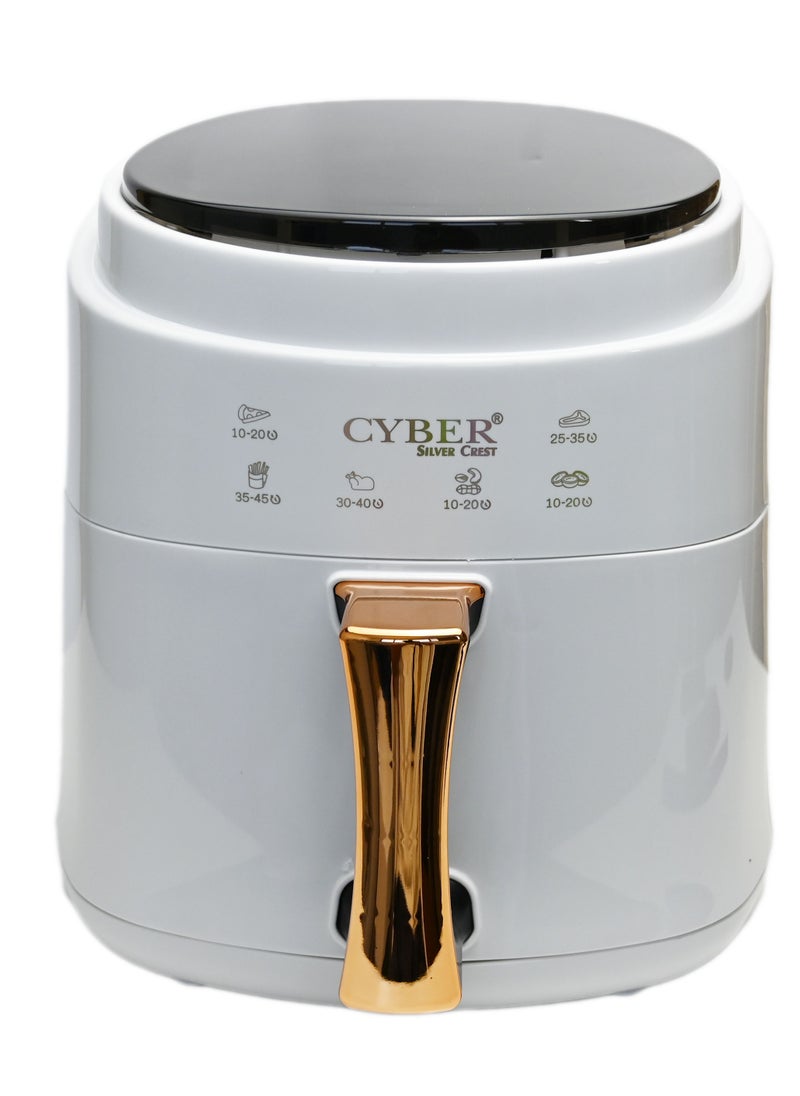 Cyber - Air Fryer 8 Liters Electric Hot Oven Oilless Cooker LCD Digital Touch Screen Display 2800W With Large Capacity Basket 360 Degree Turbo Air Flow - Image 1