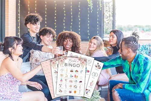 Foosproea Bridal Bingo Cards, Boho Bridal Shower Game for 24 Players, Wedding Shower/Bachelorette Party Games for Family Friends Activities, Holiday Party Favors Supplies Decorations(35) - Image 4