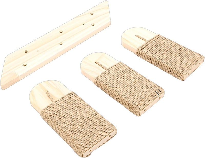 Sorandy Cat Wall Shelves, 3 Tier Wooden Stairway Climbing Shelf, Wall Mounted Scratching Shelf for Indoor Cats Play - Image 5