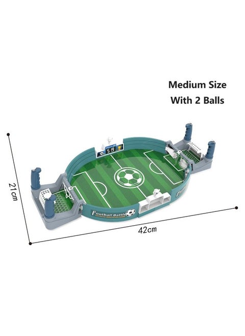 Football Table Interactive Game Children'S Puzzle Handheld Combat Aircraft Parent-Child Duo Competitive Board Game Football Field Toys（Medium Size With 2 Balls）