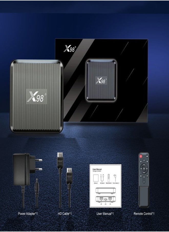X98Q Android 11.0 TV Box Android Boxes H618 Dual Band WiFi 2.4G/5G 4K HDR Smart Android 11.0 Media Player TV Box