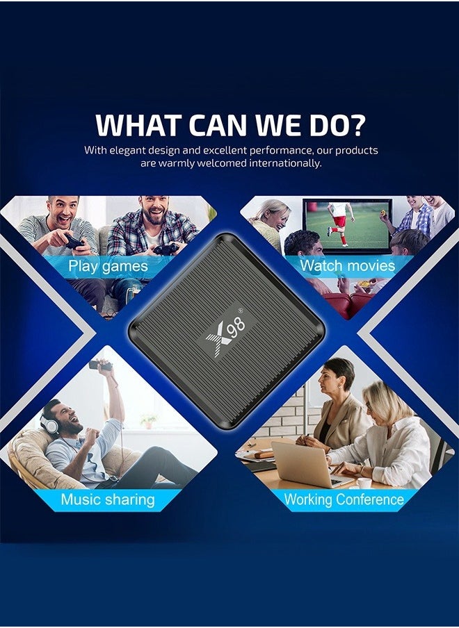 X98Q Android 11.0 TV Box Android Boxes H618 Dual Band WiFi 2.4G/5G 4K HDR Smart Android 11.0 Media Player TV Box