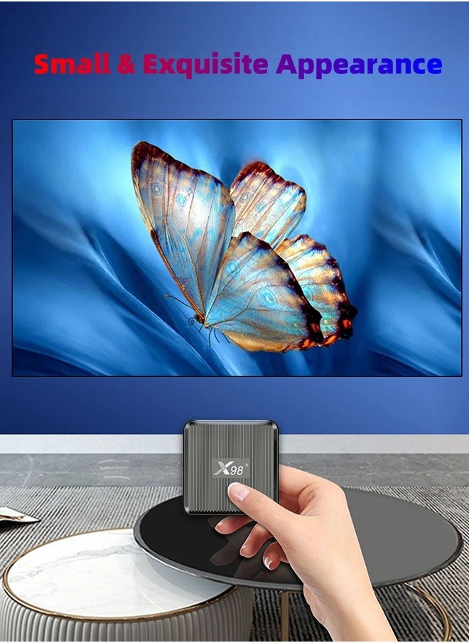 X98Q Android 11.0 TV Box Android Boxes H618 Dual Band WiFi 2.4G/5G 4K HDR Smart Android 11.0 Media Player TV Box