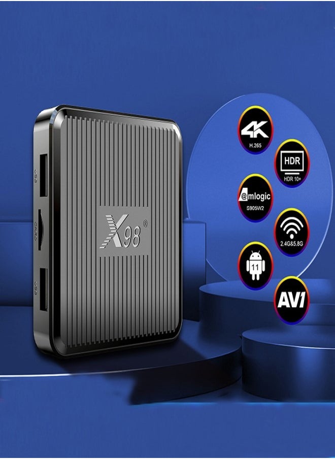 X98Q Android 11.0 TV Box Android Boxes H618 Dual Band WiFi 2.4G/5G 4K HDR Smart Android 11.0 Media Player TV Box