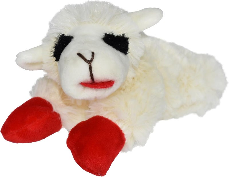 Multipet Lambchop Plush Squeak Toy Mini for Pets - 6-Inch Soft Dog Toy - Image 1