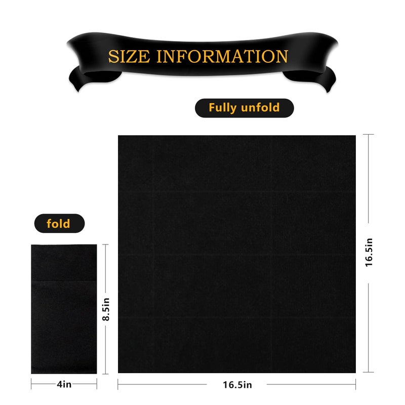 KAMMAK KAMMAK Black Napkins Disposable with Pocket Wedding Decorative Dinner Paper Napkins 100 Pack Linen Feel Prefolded Guest Hand Towels for Party Decoration  Cocktail Reception  Hotel (16.5 x 16.5 inch) - Image 5