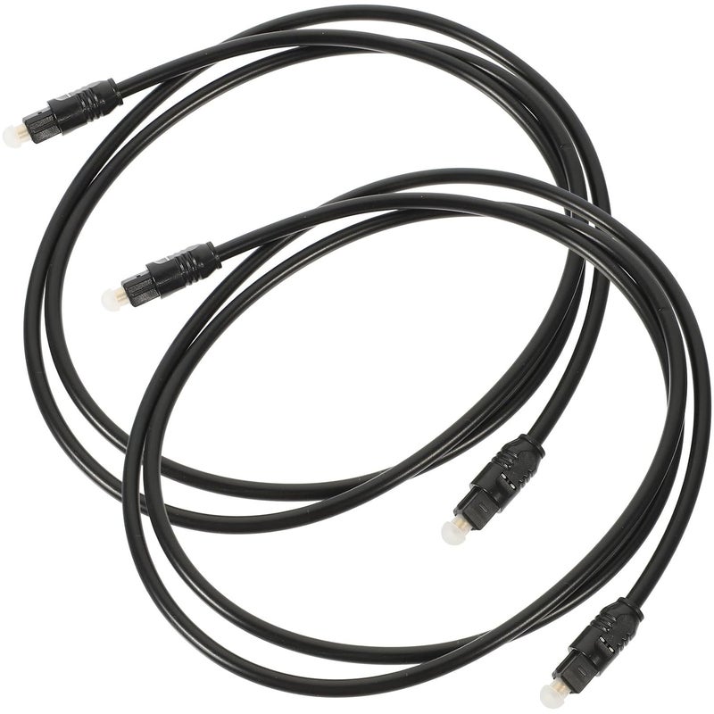 2 Pack 1 Meter Fiber Optic Audio Cable Toslink Digital Sound Bar Connection - Image 1