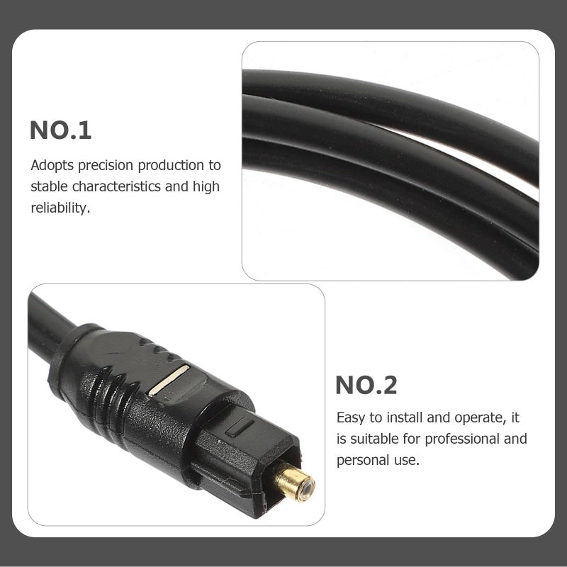 2 Pack 1 Meter Fiber Optic Audio Cable Toslink Digital Sound Bar Connection - Image 5