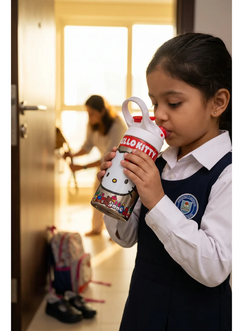 سانريو Sanrio Hello Kitty Stainless Steel Water Bottle 400ml | Insulated Kids Drink Bottle | Leak-Proof Cartoon Water Flask | Durable School & Travel Bottle for Girls